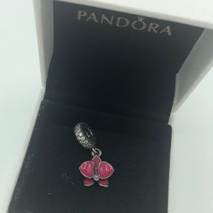 Pandora Magenta Orchid Charm (Discontinued)